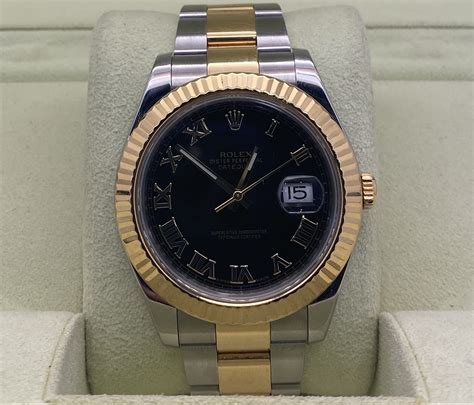 black gold and silver rolex|Rolex datejust black dial 41mm.